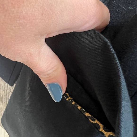 Current/Elliott Jacket Blazer Giraffe Trim Black Orange XS New - Picture 7 of 13